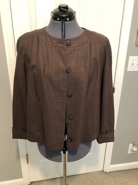 Jones New York, Brown, lined Blazer 14 69
